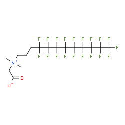 ChemSpider 2D Image | [Dimethyl(4,4,5,5,6,6,7,7,8,8,9,9,10,10,11,11,12,12,12-nonadecafluorododecyl)ammonio]acetate | C16H14F19NO2