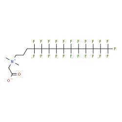 ChemSpider 2D Image | [Dimethyl(4,4,5,5,6,6,7,7,8,8,9,9,10,10,11,11,12,12,13,13,14,14,14-tricosafluorotetradecyl)ammonio]acetate | C18H14F23NO2