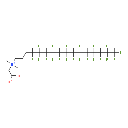 ChemSpider 2D Image | [(4,4,5,5,6,6,7,7,8,8,9,9,10,10,11,11,12,12,13,13,14,14,15,15,16,16,16-Heptacosafluorohexadecyl)(dimethyl)ammonio]acetate | C20H14F27NO2