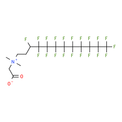 ChemSpider 2D Image | [(3,4,4,5,5,6,6,7,7,8,8,9,9,10,10,11,11,12,12,12-Icosafluorododecyl)(dimethyl)ammonio]acetate | C16H13F20NO2