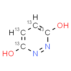 ChemSpider 2D Image | 3,6-Pyridazine-13C4-diol | 13C4H4N2O2