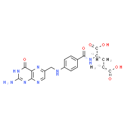ChemSpider 2D Image | Folic acid-(glutamic acid-13C5,15N) | C1413C5H19N615NO6