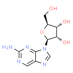 ChemSpider 2D Image | 9-(beta-L-Ribofuranosyl)-9H-purin-2-amine | C10H13N5O4