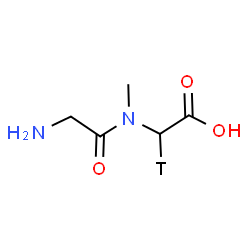 ChemSpider 2D Image | Glycyl-N-methyl(2-~3~H_1_)glycine | C5H9TN2O3