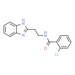 ChemSpider 2D Image | N-[2-(1H-Benzimidazol-2-yl)ethyl]-2-chlorobenzamide | C16H14ClN3O