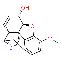 ChemSpider 2D Image | (5alpha,6beta,9alpha,13alpha)-3-Methoxy-7,8-didehydro-4,5-epoxymorphinan-6-ol | C17H19NO3
