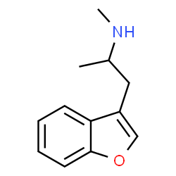 ChemSpider 2D Image | 1-(1-Benzofuran-3-yl)-N-methyl-2-propanamine | C12H15NO