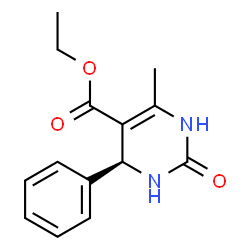 ChemSpider 2D Image | Ethyl (4S)-6-methyl-2-oxo-4-phenyl-1,2,3,4-tetrahydro-5-pyrimidinecarboxylate | C14H16N2O3