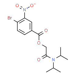 ChemSpider 2D Image | 2-(Diisopropylamino)-2-oxoethyl 4-bromo-3-nitrobenzoate | C15H19BrN2O5