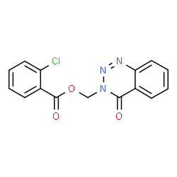 ChemSpider 2D Image | (4-Oxo-1,2,3-benzotriazin-3(4H)-yl)methyl 2-chlorobenzoate | C15H10ClN3O3