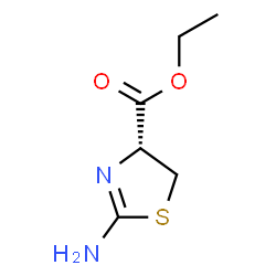 ChemSpider 2D Image | Ethyl (4R)-2-amino-4,5-dihydro-1,3-thiazole-4-carboxylate | C6H10N2O2S
