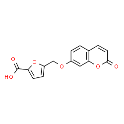 ChemSpider 2D Image | 5-{[(2-Oxo-2H-chromen-7-yl)oxy]methyl}-2-furoic acid | C15H10O6