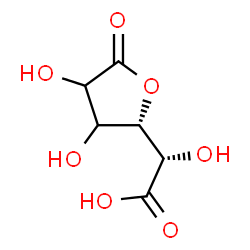ChemSpider 2D Image | (2S)-[(2S)-3,4-Dihydroxy-5-oxotetrahydro-2-furanyl](hydroxy)acetic acid (non-preferred name) | C6H8O7