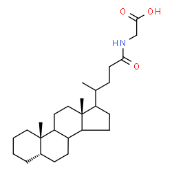 ChemSpider 2D Image | N-[(5beta,8xi,9xi,14xi,17xi,20xi)-24-Oxocholan-24-yl]glycine | C26H43NO3