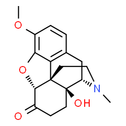 ChemSpider 2D Image | (5alpha,9alpha)-14-Hydroxy-3-methoxy-17-methyl-4,5-epoxymorphinan-6-one | C18H21NO4