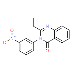 ChemSpider 2D Image | 2-Ethyl-3-(3-nitrophenyl)-4(3H)-quinazolinone | C16H13N3O3