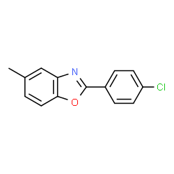 ChemSpider 2D Image | 2-(4-Chlorophenyl)-5-methyl-1,3-benzoxazole | C14H10ClNO