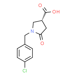 ChemSpider 2D Image | (3R)-1-(4-Chlorobenzyl)-5-oxo-3-pyrrolidinecarboxylic acid | C12H12ClNO3