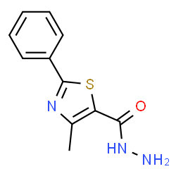 ChemSpider 2D Image | 4-METHYL-2-PHENYL-1,3-THIAZOLE-5-CARBOHYDRAZIDE | C11H11N3OS