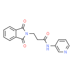 ChemSpider 2D Image | 3-(1,3-dioxo-1,3-dihydro-2H-isoindol-2-yl)-N-pyridin-3-ylpropanamide | C16H13N3O3