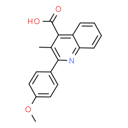 ChemSpider 2D Image | 2-(4-Methoxyphenyl)-3-methyl-4-quinolinecarboxylic acid | C18H15NO3