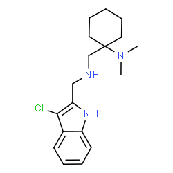 ChemSpider 2D Image | 1-({[(3-Chloro-1H-indol-2-yl)methyl]amino}methyl)-N,N-dimethylcyclohexanamine | C18H26ClN3