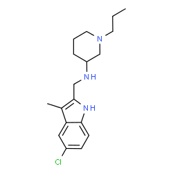 ChemSpider 2D Image | N-[(5-Chloro-3-methyl-1H-indol-2-yl)methyl]-1-propyl-3-piperidinamine | C18H26ClN3