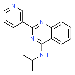 ChemSpider 2D Image | N-Isopropyl-2-(3-pyridinyl)-4-quinazolinamine | C16H16N4