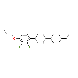 ChemSpider 2D Image | trans,trans-4-Propyl-4'-(4-propoxy-2,3-difluorophenyl)bicyclohexyl | C24H36F2O