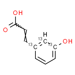 ChemSpider 2D Image | (2E)-3-[3-Hydroxy(1,2,3-~13~C_3_)phenyl]acrylic acid | C613C3H8O3