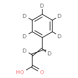 ChemSpider 2D Image | (2E)-3-(~2~H_5_)Phenyl(~2~H_2_)-2-propenoic acid | C9HD7O2