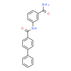 ChemSpider 2D Image | N-(3-Carbamoylphenyl)-4-biphenylcarboxamide | C20H16N2O2