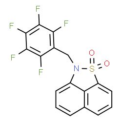 ChemSpider 2D Image | 2-(Pentafluorobenzyl)-2H-naphtho[1,8-cd][1,2]thiazole 1,1-dioxide | C17H8F5NO2S