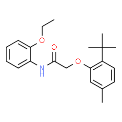ChemSpider 2D Image | 2-(2-tert-Butyl-5-methylphenoxy)-N-(2-ethoxyphenyl)acetamide | C21H27NO3