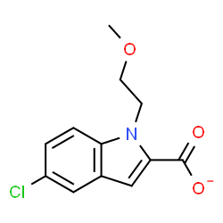 ChemSpider 2D Image | 5-Chloro-1-(2-methoxyethyl)-1H-indole-2-carboxylate | C12H11ClNO3