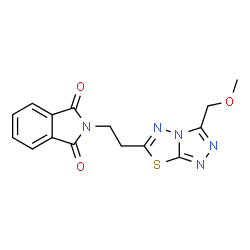 ChemSpider 2D Image | 2-{2-[3-(Methoxymethyl)[1,2,4]triazolo[3,4-b][1,3,4]thiadiazol-6-yl]ethyl}-1H-isoindole-1,3(2H)-dione | C15H13N5O3S