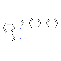 ChemSpider 2D Image | N-(2-Carbamoylphenyl)-4-biphenylcarboxamide | C20H16N2O2
