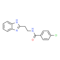 ChemSpider 2D Image | N-[2-(1H-Benzimidazol-2-yl)ethyl]-4-chlorobenzamide | C16H14ClN3O