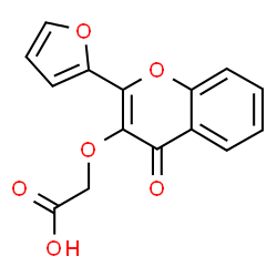ChemSpider 2D Image | {[2-(2-Furyl)-4-oxo-4H-chromen-3-yl]oxy}acetic acid | C15H10O6