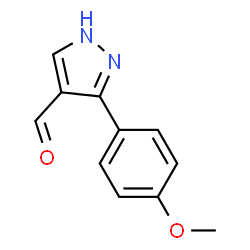 ChemSpider 2D Image | 3-(4-Methoxyphenyl)-1H-pyrazole-4-carbaldehyde | C11H10N2O2