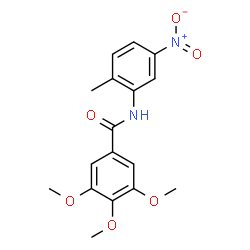 ChemSpider 2D Image | 3,4,5-Trimethoxy-N-(2-methyl-5-nitrophenyl)benzamide | C17H18N2O6