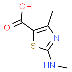 ChemSpider 2D Image | 4-methyl-2-(methylamino)thiazole-5-carboxylic acid | C6H8N2O2S