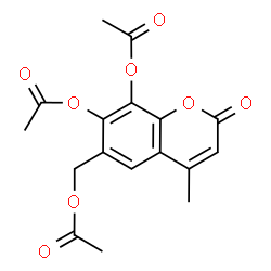 ChemSpider 2D Image | 6-(Acetoxymethyl)-4-methyl-2-oxo-2H-chromene-7,8-diyl diacetate | C17H16O8