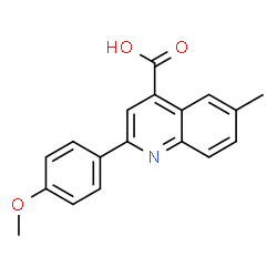 ChemSpider 2D Image | 2-(4-Methoxyphenyl)-6-methyl-4-quinolinecarboxylic acid | C18H15NO3