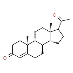 ChemSpider 2D Image | (8alpha,9beta,10alpha,13alpha,14beta,17alpha)-Pregn-4-ene-3,20-dione | C21H30O2
