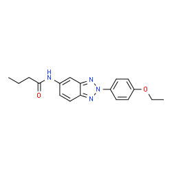 ChemSpider 2D Image | N-[2-(4-Ethoxyphenyl)-2H-benzotriazol-5-yl]butanamide | C18H20N4O2