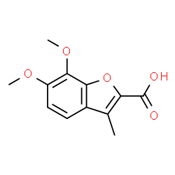 ChemSpider 2D Image | 6,7-Dimethoxy-3-methylbenzofuran-2-carboxylic acid | C12H12O5
