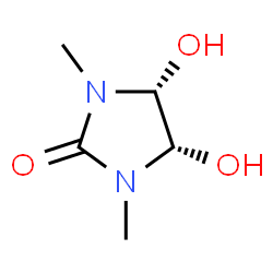 ChemSpider 2D Image | cis-4,5-dihydroxy-1,3-dimethylimidazolidin-2-one | C5H10N2O3