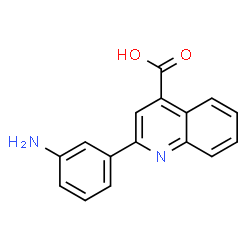 ChemSpider 2D Image | 2-(3-Aminophenyl)-4-quinolinecarboxylic acid | C16H12N2O2