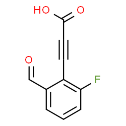 ChemSpider 2D Image | 3-(2-Fluoro-6-formylphenyl)-2-propynoic acid | C10H5FO3